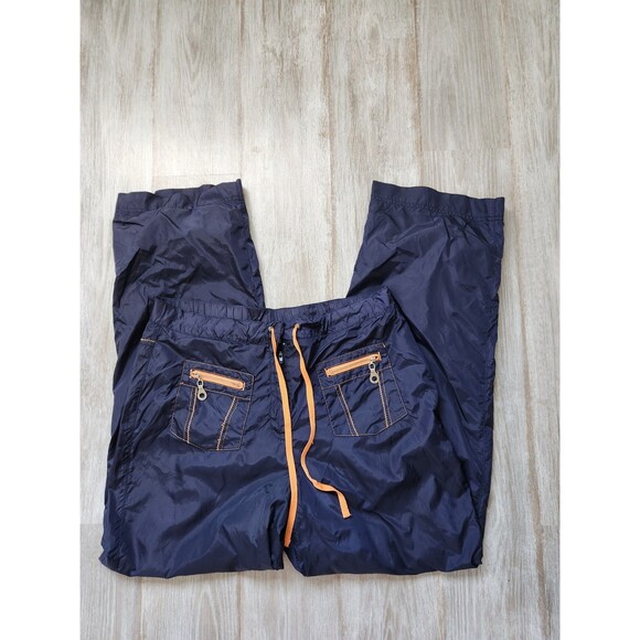 Duck Head Pants - Duck Head Lightweight Lined Pants Navy Orange Drawstring Pockets Sz M